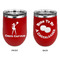 Cheerleader Stainless Wine Tumblers - Red - Double Sided - Approval