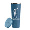 Cheerleader Steel Blue RTIC Everyday Tumbler - 28 oz. - Lid Off