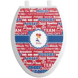 Cheerleader Toilet Seat Decal - Elongated (Personalized)