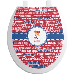Cheerleader Toilet Seat Decal - Round (Personalized)