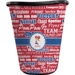 Cheerleader Waste Basket - Double Sided (Black) (Personalized)