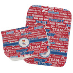 Cheerleader Burp Cloths - Fleece - Set of 2 w/ Name or Text