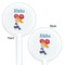 Cheerleader White Plastic 5.5" Stir Stick - Double Sided - Round - Front & Back