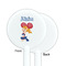 Cheerleader White Plastic 5.5" Stir Stick - Single Sided - Round - Front & Back