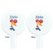 Cheerleader White Plastic 7" Stir Stick - Double Sided - Round - Front & Back