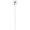 Cheerleader White Plastic Stir Stick - Single Sided - Square - Single Stick