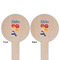 Cheerleader Wooden 6" Food Pick - Round - Double Sided - Front & Back