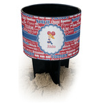 Cheerleader Black Beach Spiker Drink Holder (Personalized)