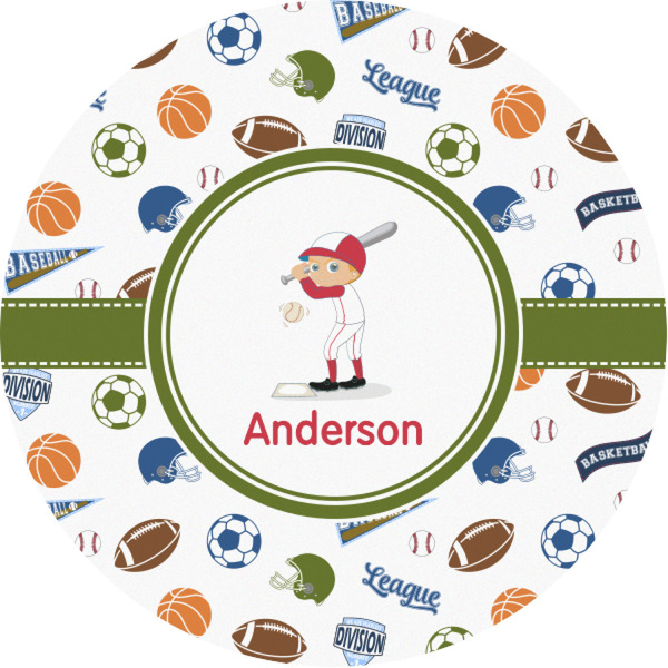 Custom Sports Multipurpose Round Labels - 1" (Personalized)