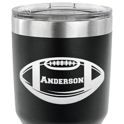 Sports 30 oz Stainless Steel Tumbler - Black - Double Sided (Personalized)