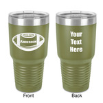 Sports 30 oz Stainless Steel Tumbler - Olive - Double-Sided (Personalized)