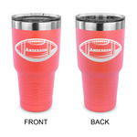 Sports 30 oz Stainless Steel Tumbler - Coral - Double Sided (Personalized)