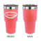 Sports 30 oz Stainless Steel Ringneck Tumblers - Coral - Single Sided - APPROVAL