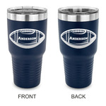 Sports 30 oz Stainless Steel Tumbler - Navy - Double Sided (Personalized)