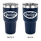 Sports 30 oz Stainless Steel Ringneck Tumblers - Navy - Double Sided - APPROVAL