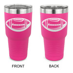Sports 30 oz Stainless Steel Tumbler - Pink - Double Sided (Personalized)