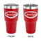 Sports 30 oz Stainless Steel Ringneck Tumblers - Red - Double Sided - APPROVAL