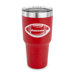 Sports 30 oz Stainless Steel Tumbler - Red - Single Sided (Personalized)