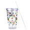 Sports Acrylic Tumbler - Full Print - Front straw out