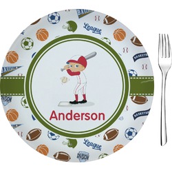 Sports Glass Appetizer / Dessert Plate 8" (Personalized)