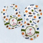 Sports Baby Bib & Burp Set w/ Name or Text