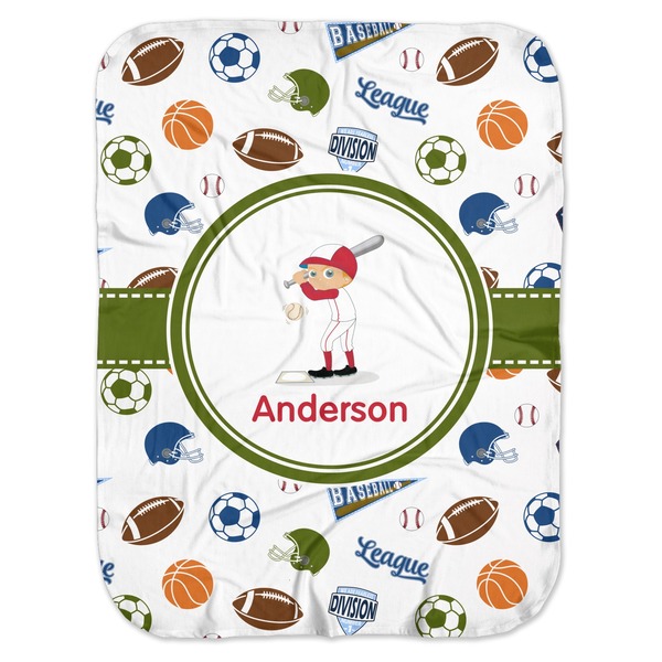 Custom Sports Baby Swaddling Blanket (Personalized)