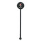 Sports Black Plastic 5.5" Stir Stick - Round - Single Stick