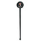 Sports Black Plastic 7" Stir Stick - Round - Single Stick