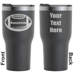 Sports RTIC Tumbler - Black - Engraved Front & Back (Personalized)