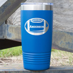 Sports 20 oz Stainless Steel Tumbler - Royal Blue - Double Sided (Personalized)