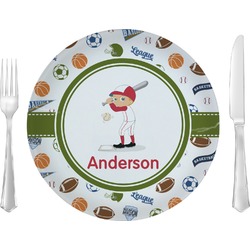 Sports Glass Lunch / Dinner Plate 10" (Personalized)