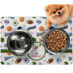 Sports Dog Food Mat - Small w/ Name or Text
