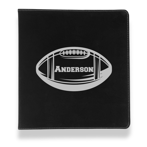 Custom Sports Leather Binder - 1" - Black (Personalized)