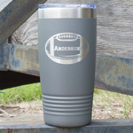 Sports 20 oz Stainless Steel Tumbler - Grey - Double Sided (Personalized)