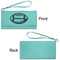 Sports Ladies Wallets - Faux Leather - Teal - Front & Back View