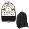 Sports Large Backpack - Black - Front & Back View