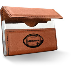 Sports Leatherette Business Card Holder - Single Sided (Personalized)