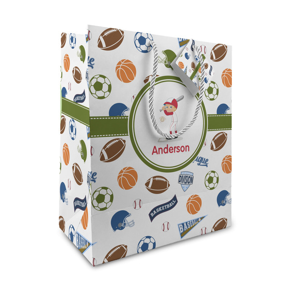 Custom Sports Medium Gift Bag (Personalized)