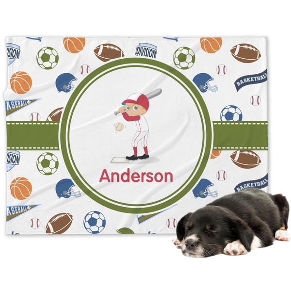 Custom Sports Dog Blanket - Regular (Personalized)