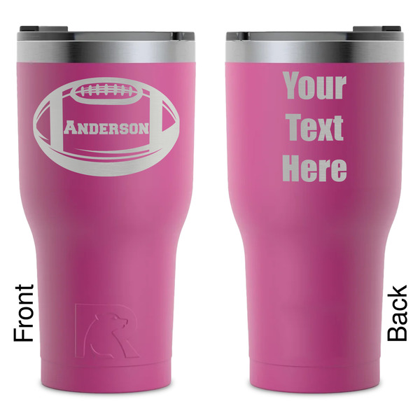 Custom Sports RTIC Tumbler - Magenta - Laser Engraved - Double-Sided (Personalized)