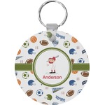 Sports Round Plastic Keychain (Personalized)