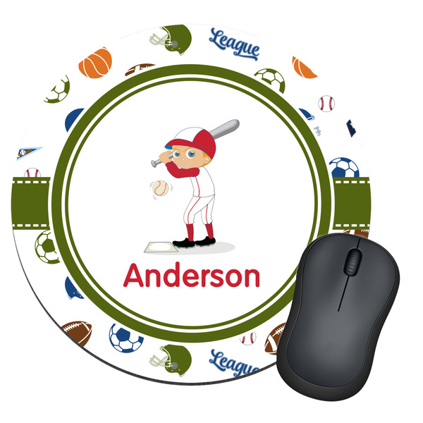 Custom Sports Round Mouse Pad (Personalized)