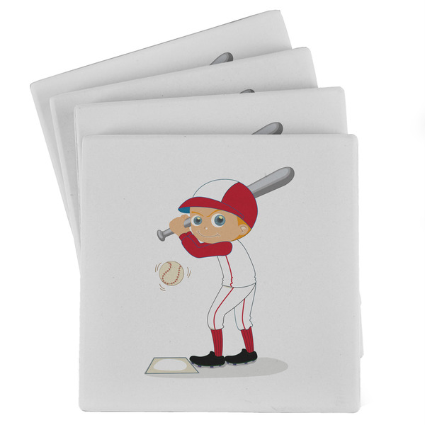 Custom Sports Absorbent Stone Coasters - Set of 4