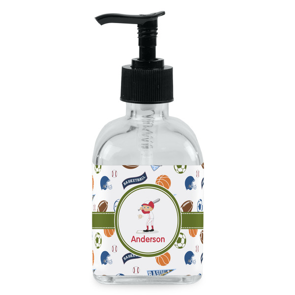 Custom Sports Glass Soap & Lotion Bottle - Single Bottle (Personalized)