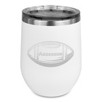 Sports Stemless Stainless Steel Wine Tumbler - White - Double Sided (Personalized)