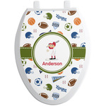 Sports Toilet Seat Decal - Elongated (Personalized)