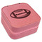 Sports Travel Jewelry Boxes - Leather - Pink - Angled View