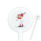 Sports White Plastic 5.5" Stir Stick - Round - Closeup