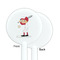 Sports White Plastic 5.5" Stir Stick - Single Sided - Round - Front & Back