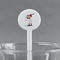 Sports White Plastic 7" Stir Stick - Round - Main